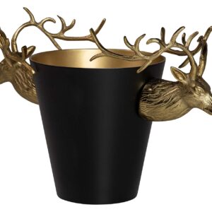 CHAMPANERA CIERVO ALUMINIO NEGRO 50x24x30 CM