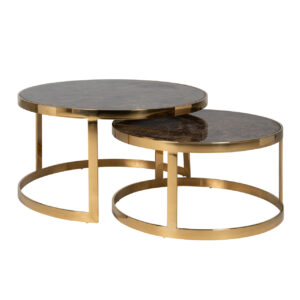 Coffee table Conrad gold (Set of 2) Salontafel