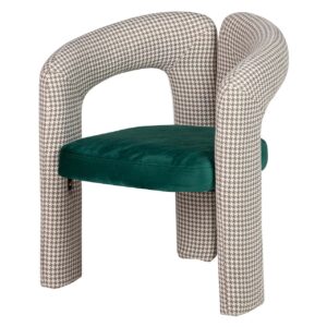 SILLA VELVET VERDE BEIGE NOVA 66x61x76 CM