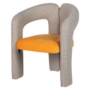 SILLA VELVET AMARILLO BEIGE NOVA 66x61x76 CM