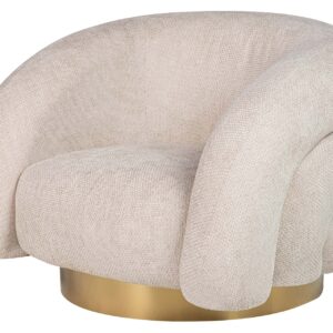 SILLON CHENILLA BEIGE FLUX 100x89x60 CM