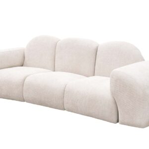 SOFA CHENILLA BEIGE CULVER 300x90x88 CM