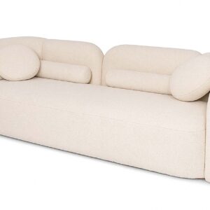 SOFA CHENILLA BEIGE OMAHA 240x85x73 CM