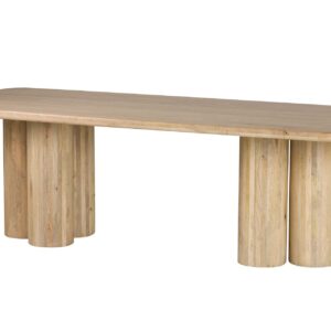 MESA COMEDOR MADERA MANGO MARRON FELO 240x100x76CM