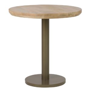 MESA COMEDOR MADERA MANGO METAL MARRON 70x70x72 CM