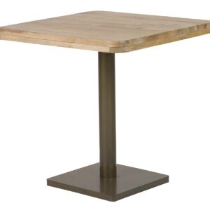 MESA COMEDOR MADERA MANGO METAL MARRON 70x70x72 CM