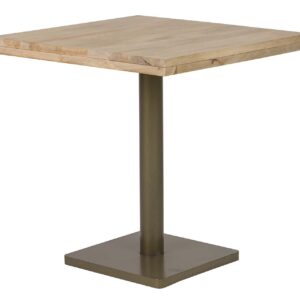 MESA COMEDOR MADERA MANGO METAL MARRON 70x70x72 CM