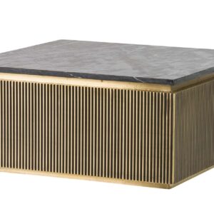 MESA CENTRO PIEDRA METAL MDF LUMINA 90x90x40 CM