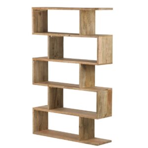 LIBRERO MADERA MANGO MARRON SOLARA 120x30x180 CM