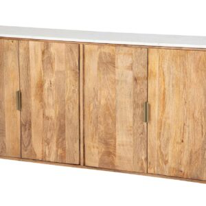 APARADOR MADERA MANGO MARMOL FELO 180x40x80 CM