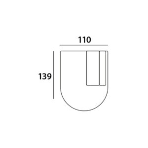 Sofa Bolica cayenne ecru ottoman right Bank