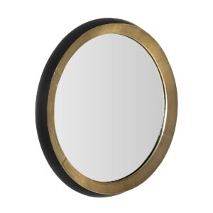 Espejo 73x4,5x73 Metal-Madera Dorado-Negro 1