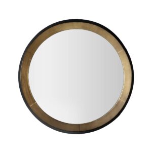 Espejo 73x4,5x73 Metal-Madera Dorado-Negro