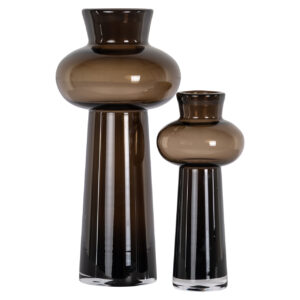 Jarrón Jamey pequeño marrón 1
