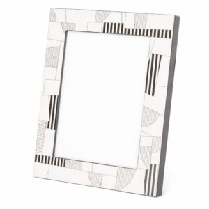 PORTAFOTOS MDF GRIS BLANCO 16x21