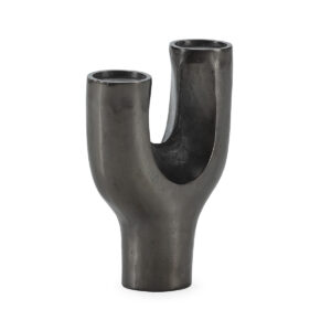 Candelabro 30x13x40 Aluminio -- Niquel Envejecido