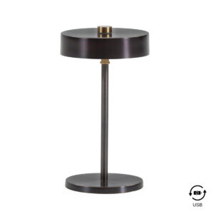 Lámpara de Sobremesa Portatil 15x13.5x28 Bronce -- Bronce Envejecido