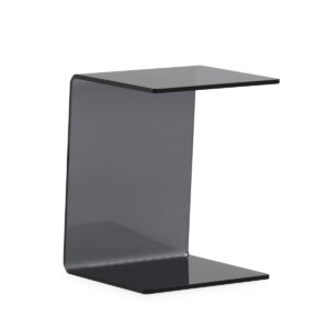 Mesa Auxiliar 40x40x53 Vidrio -- Gris Ahumado