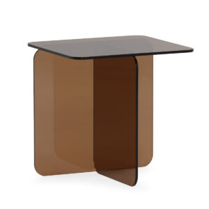 Mesa Auxiliar 50x50x46 Vidrio -- Ámbar