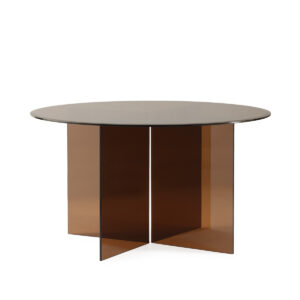 Mesa Comedor 135x135x75 Vidrio -- Ámbar