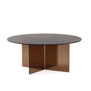 Mesa de Centro 100x100x42 Vidrio -- Ámbar