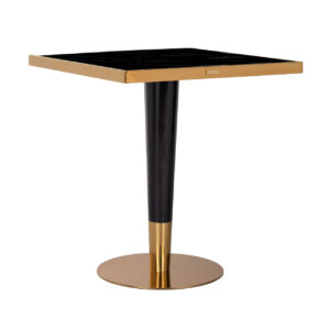 Bistro table Can Roca black/gold 70x70