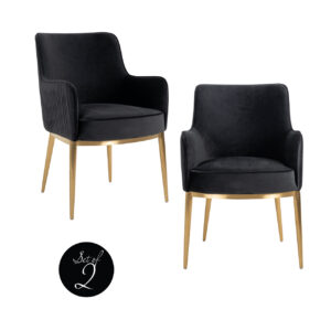 Dining chair Breeze quartz anthracite fire retardant (Set of 2)