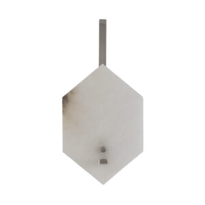 Aplique 20x42x19.5 Alabastro/Metal -- Niquel