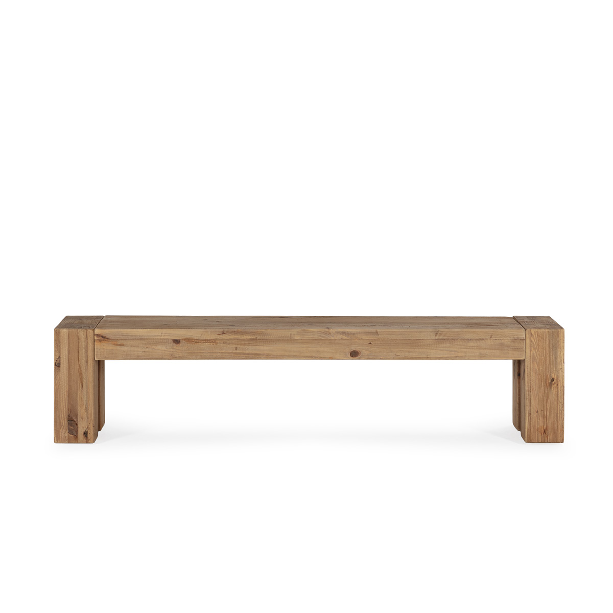 Banco 190x40x44 Madera de Pino Recuperado -- Natural Envejecido