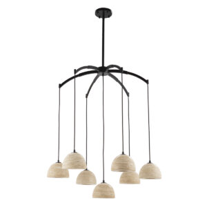 Lámpara de Techo ?88x170 Mármol Travertino -- Beige/Negro Mate