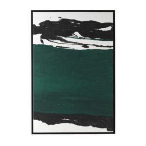 Lienzos Enmarcados 80x5x120 Madera -- Blanco/Negro/Verde