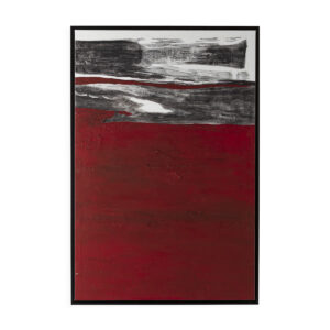 Lienzos Enmarcados 80x5x120 Madera/Lienzo/Acrilico -- Blanco/Negro/Rojo