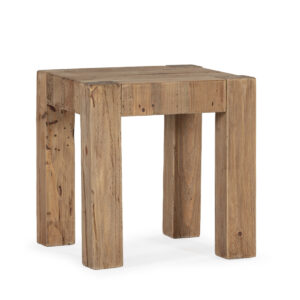 Mesa Auxiliar 54x54x56 Madera de Pino Recuperado -- Natural Envejecido