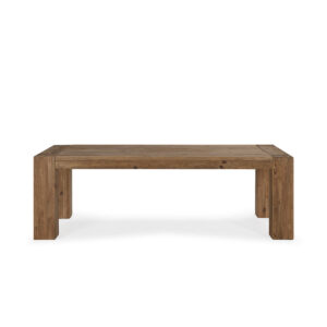 Mesa Comedor 240x110x76 Madera de Pino Recuperado -- Natural Envejecido/Negro