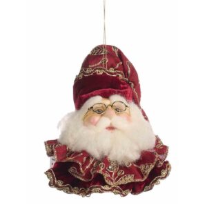 colgante cabeza papa noel
