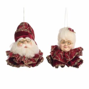 colgante papa noel y mama noel