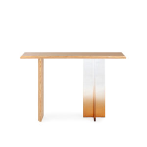Consola 120x30x76 Madera de Haya/Acrilico -- Natural/Ahumado