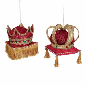 coronas cojines rojos