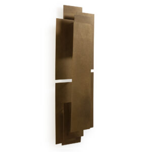 Escultura 41x13x123 Metal Dorado Antique