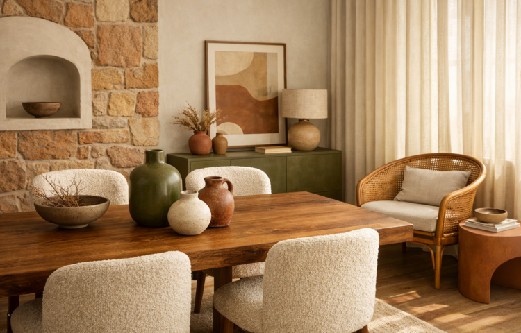 Materiales decoración 2026: Materiales en tendencia 2026: cómo elegir madera, piedra y textiles naturales para un hogar con a