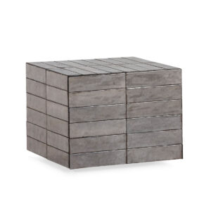 Mesa Auxiliar 48x48x39 Cerámica -- Gris