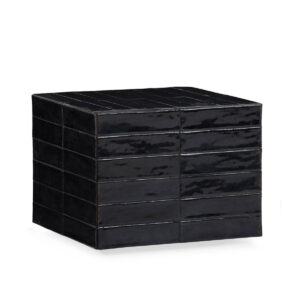 Mesa Auxiliar 48x48x39 Cerámica -- Negro
