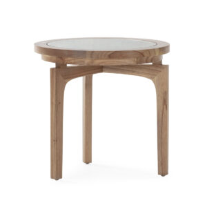 Mesa Auxiliar 50x50x48 Madera de Cedro -- Natural Velado