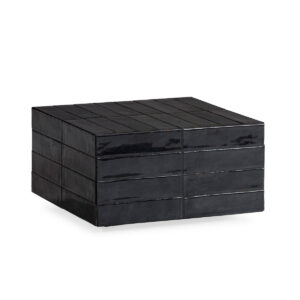 Mesa de Centro 48x48x27 Cerámica -- Negro