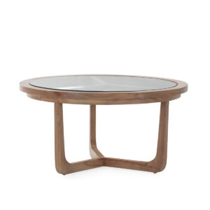 Mesa de Centro 80x80x40 Madera de Cedro -- Natural Velado