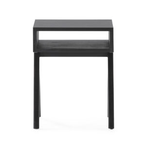 Mesita de Noche 40x40x52 Madera de Cedro -- Negro