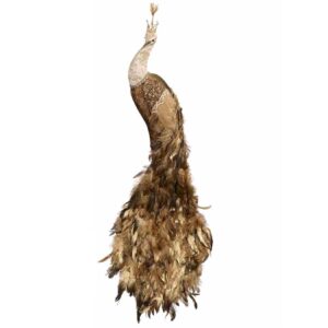 pavo real izquierdo oro luxury
