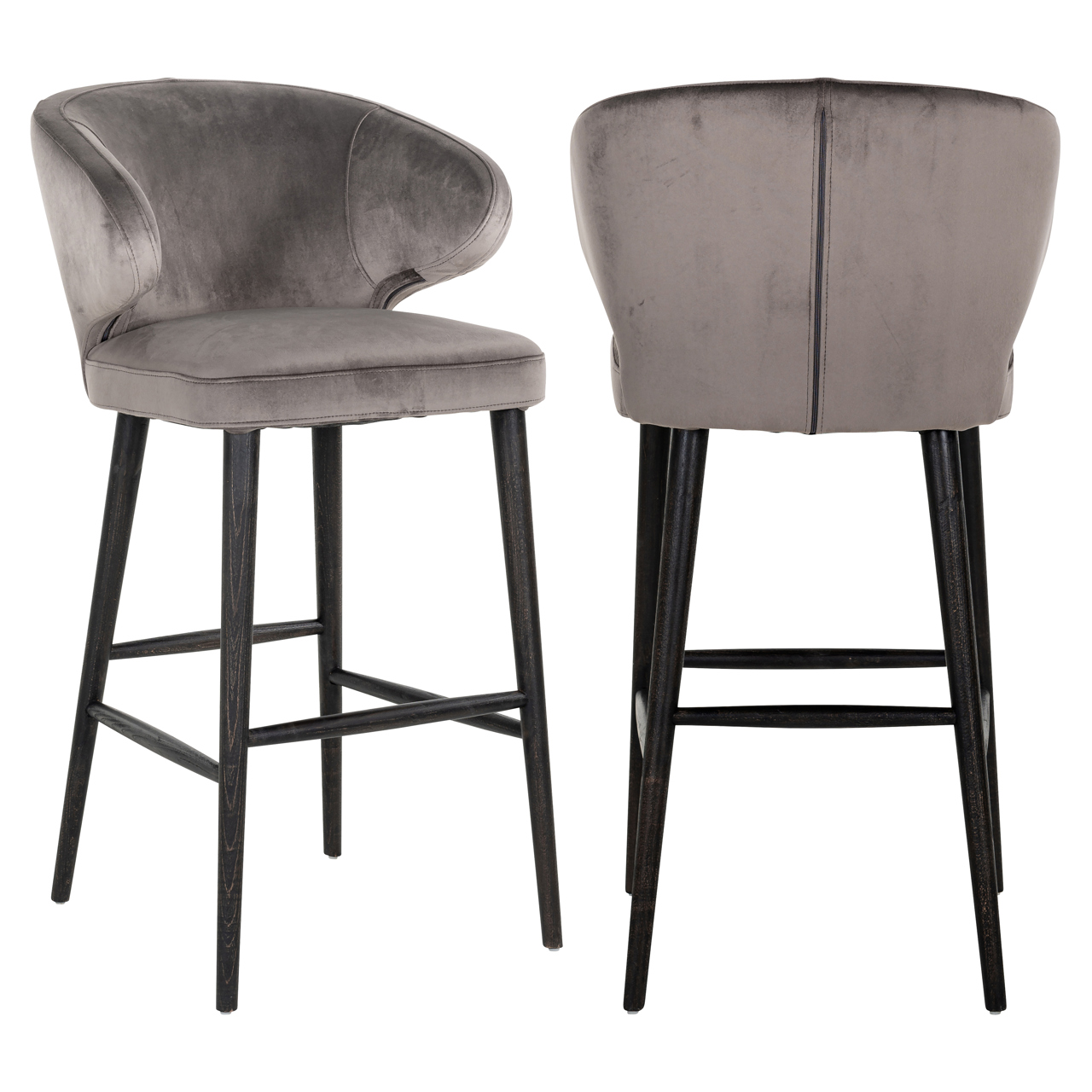 Bar stool Indigo stone velvet
