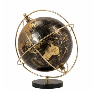 Globo Terráqueo Oro-Negro