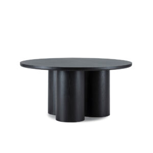 Mesa Comedor 160x160x76 Chapa de Roble -- Negro